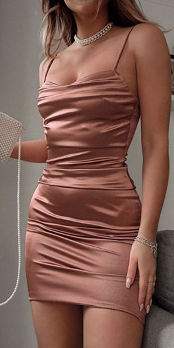 Mermaid Simple Chic Modest Popular Short Party Prom Dresses, Homecoming Dresses HD009